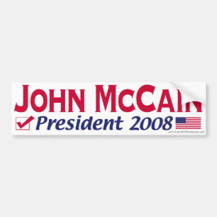 GOP Red McCain Bumper Sticker