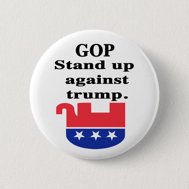 GOP Stand up 6 Cm Round Badge (Front)