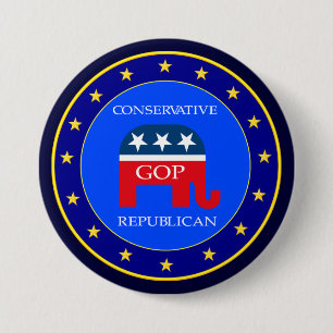 GOP USA 7.5 CM ROUND BADGE