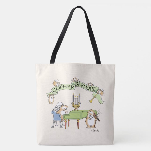 GOPHER BAROQUE by Sandra Boynton Tote Bag (Front)