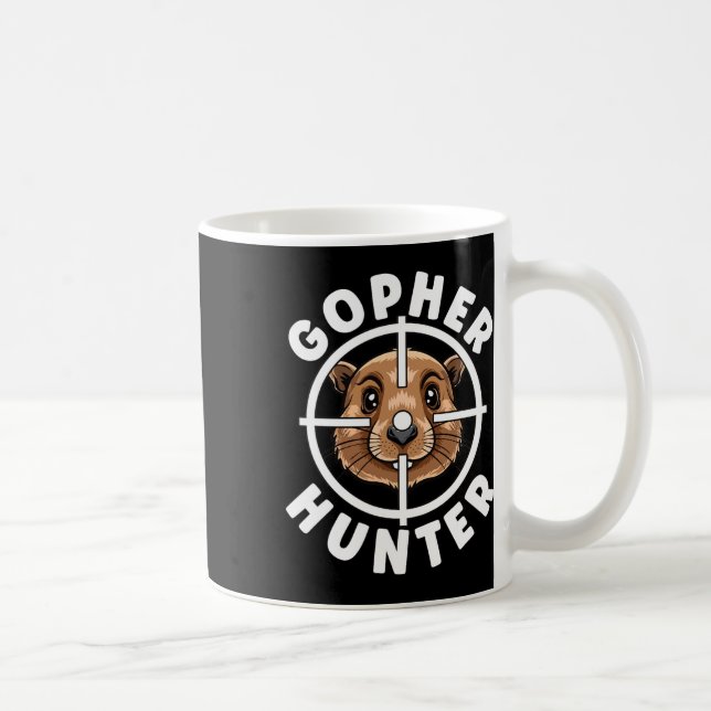 Gopher Hunter Crosshairs Trap Hunting  Coffee Mug (Right)