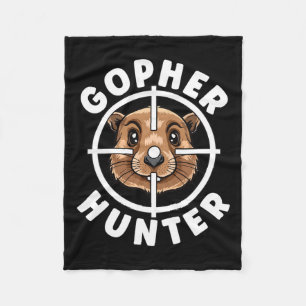 Gopher Hunter Crosshairs Trap Hunting Fleece Blanket