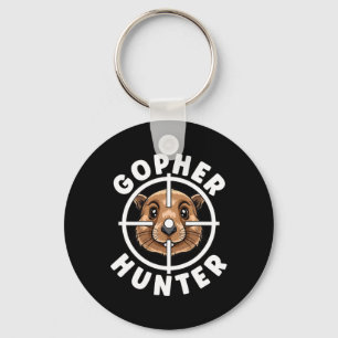 Gopher Hunter Crosshairs Trap Hunting Key Ring