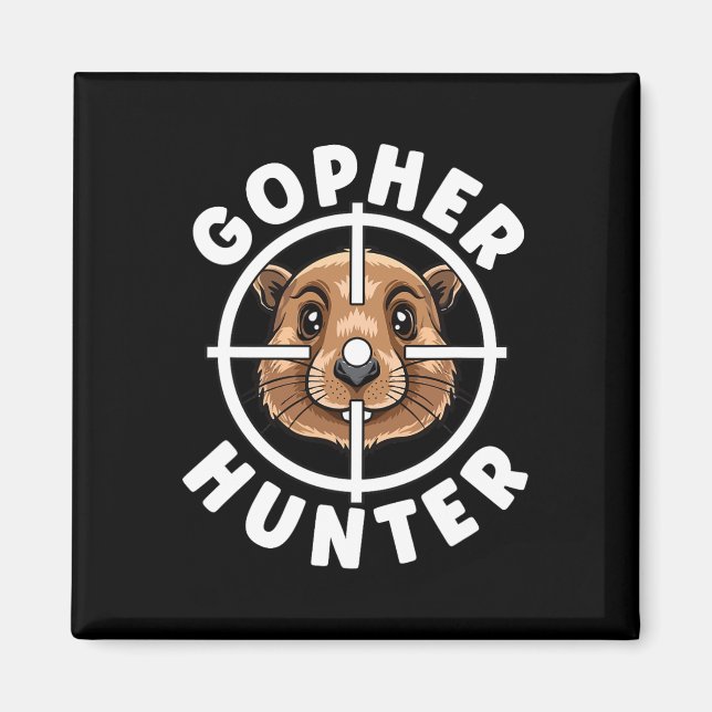 Gopher Hunter Crosshairs Trap Hunting  Magnet (Front)