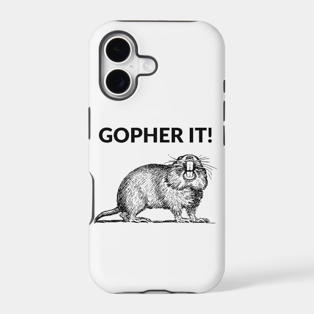 Gopher It Funny Gopher Pun (Back)