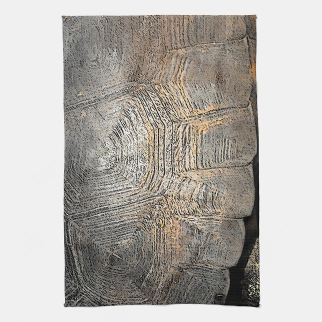 Gopher Tortoise Shell Design Tea Towel (Vertical)