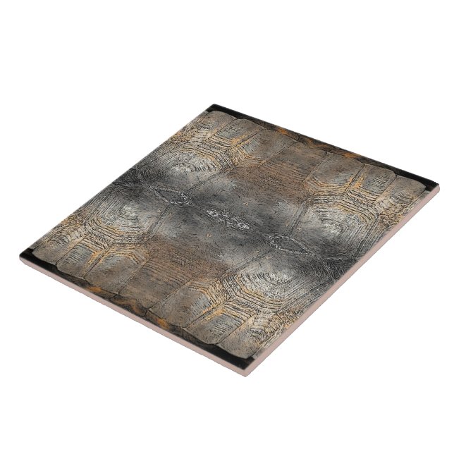 Gopher Tortoise Shell Pattern Ceramic Tile (Side)
