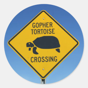 gophercrossing classic round sticker