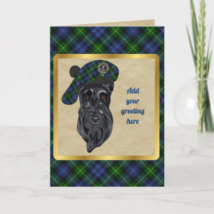 Gordon Badge & Tartan Personalised Card