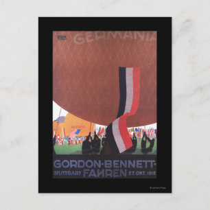 Gordon Bennett Hot-Air Balloon Race Postcard