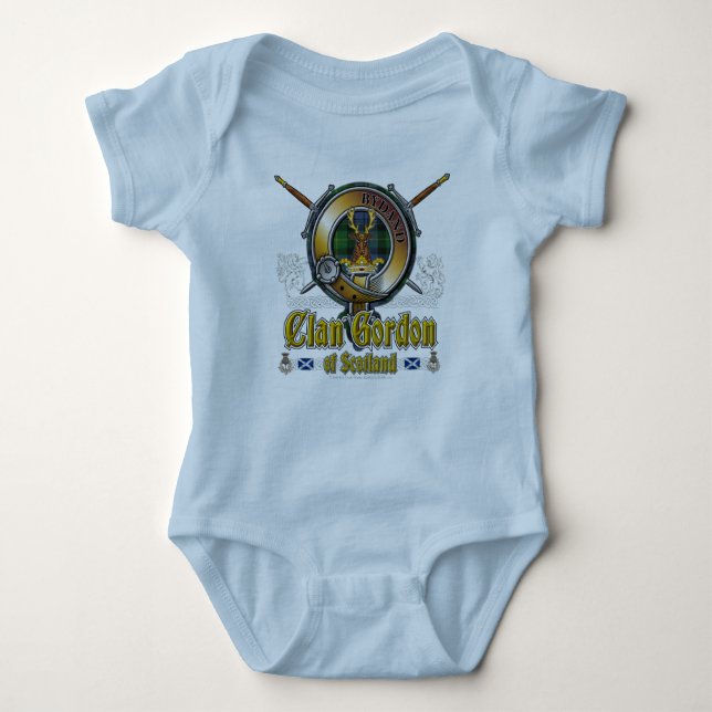 Gordon Clan Badge Baby Bodysuit (Front)