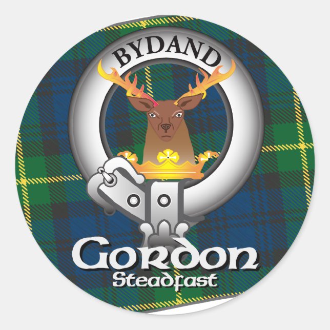 Gordon Clan Classic Round Sticker (Front)