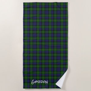 Gordon Clan Tartan Plaid Beach Towel