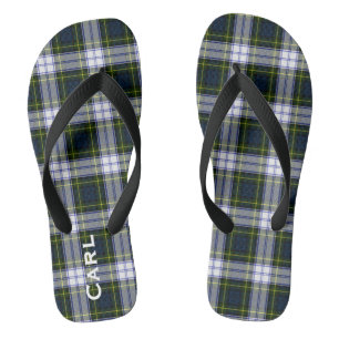 Gordon Dress Plaid Personalised Flip Flops