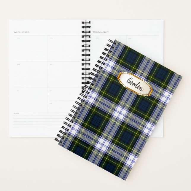Gordon Dress Tartan Plaid Planner (Display)