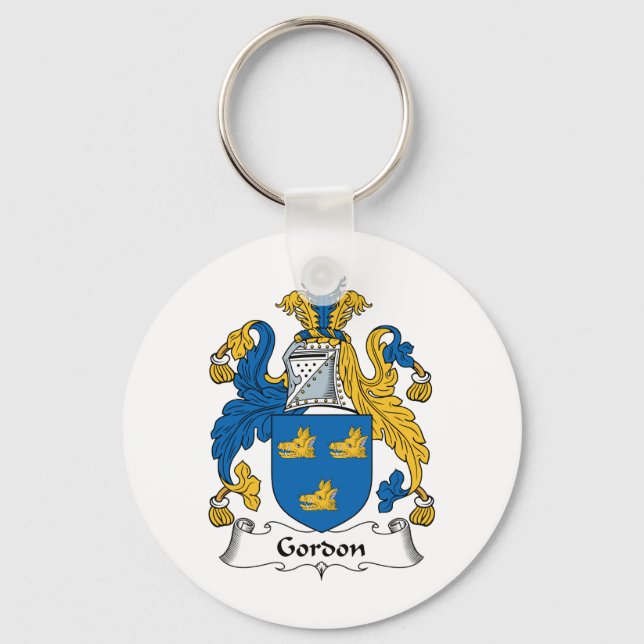 Gordon Family Crest Key Ring (Front)
