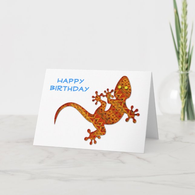 Gordon Gecko Birthday Card (Front)