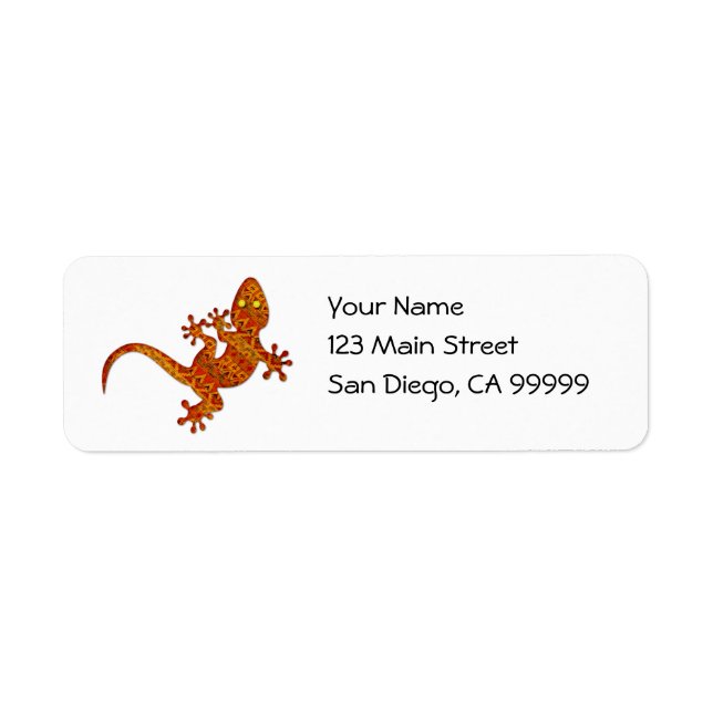 Gordon Gecko Return Address Label (Front)