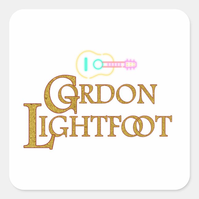 Gordon Lightfoot | Tribute to the Legendary Square Sticker (Front)