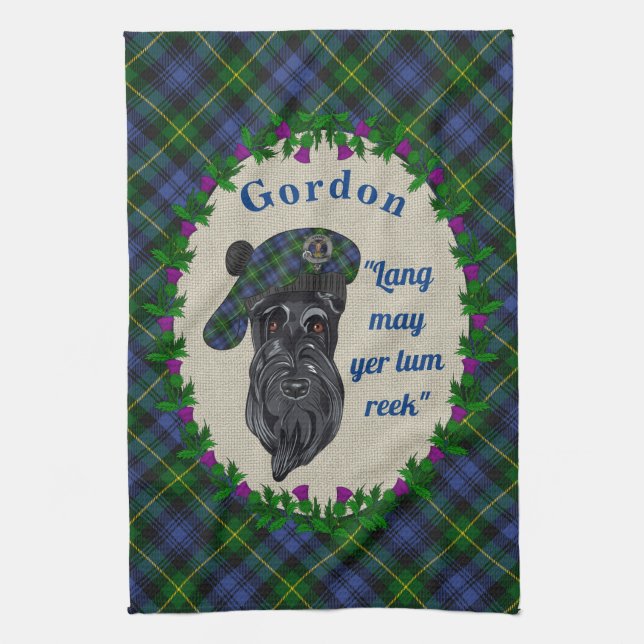 Gordon Scottie Dog Kitchen Towel (Vertical)