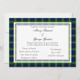 Gordon Scottish Wedding Invitation