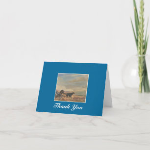 gordon setter antique print, Thank You Card