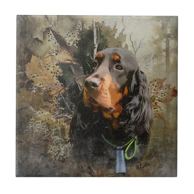 Gordon Setter  Ceramic Tile (Front)