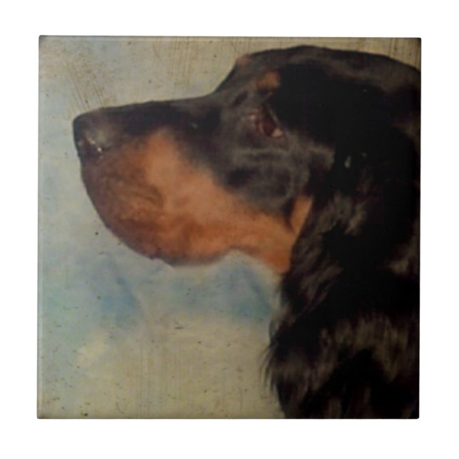 Gordon Setter Ceramic Tile (Front)