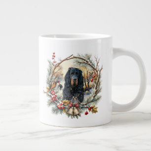 Gordon Setter Christmas Joy – Seasonal Dog Art Large Coffee Mug