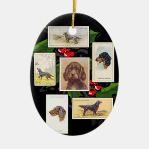 Gordon Setter Cigarette Cards Christmas Ornament