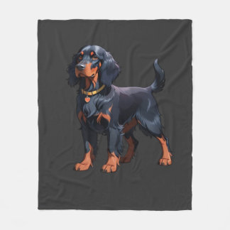 Gordon Setter Classic T-Shirt Fleece Blanket