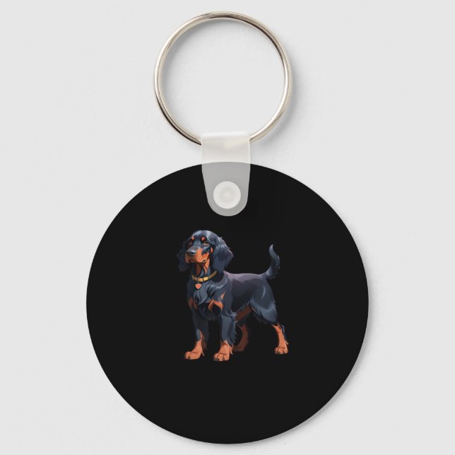 Gordon Setter Classic T-Shirt Key Ring (Front)