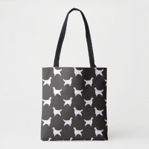 Gordon Setter Dog Breed Silhouettes Patterned Tote Bag