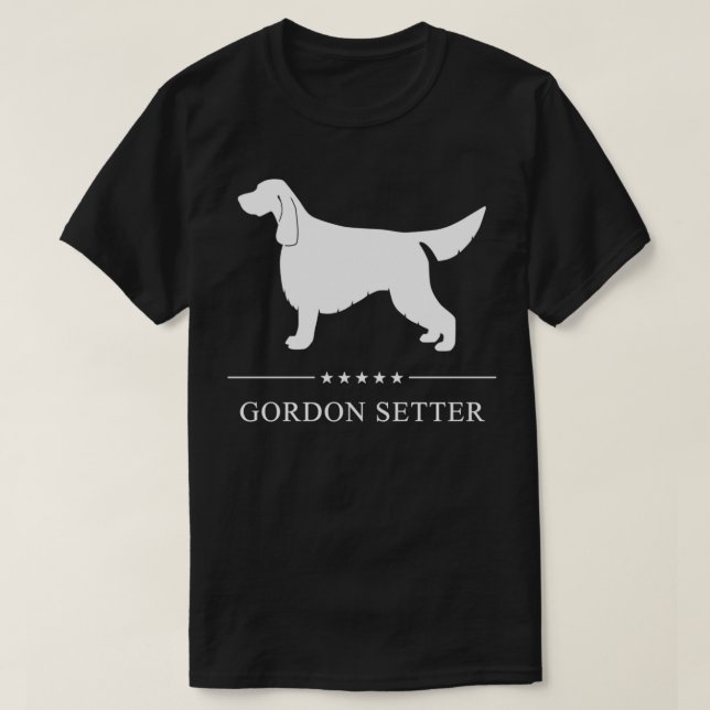Gordon Setter Dog White Silhouette Pullover  (Design Front)