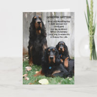 Gordon Setter Generations Painting Note Card