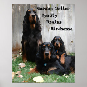 Gordon Setter Generations Painting Poster