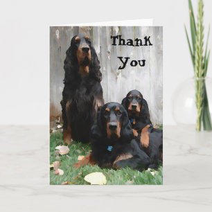 Gordon Setter Generations Painting Thank You Note