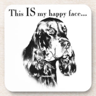 Gordon Setter Happy Face Coaster