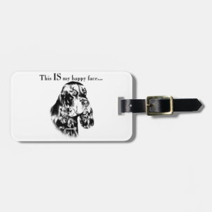 Gordon Setter Happy Face Luggage Tag