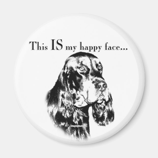Gordon Setter Happy Face Magnet (Front)