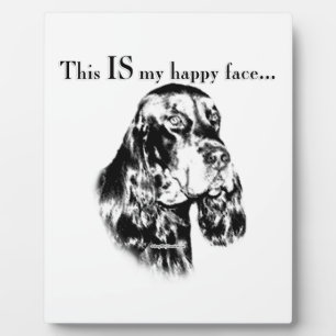 Gordon Setter Happy Face Plaque
