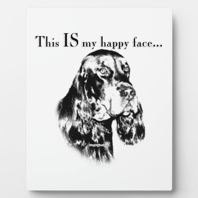 Gordon Setter Happy Face Plaque (Front)