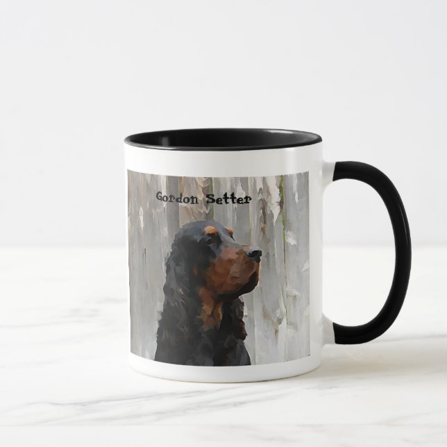 Gordon Setter Head Painting on a Ceramic Mug (Right)