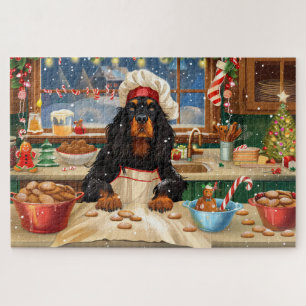 Gordon Setter Holiday Baking: Festive Christmas Jigsaw Puzzle