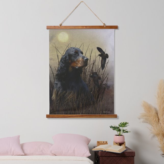 Gordon Setter , Hunting companion  Hanging Tapestry (Bedroom)