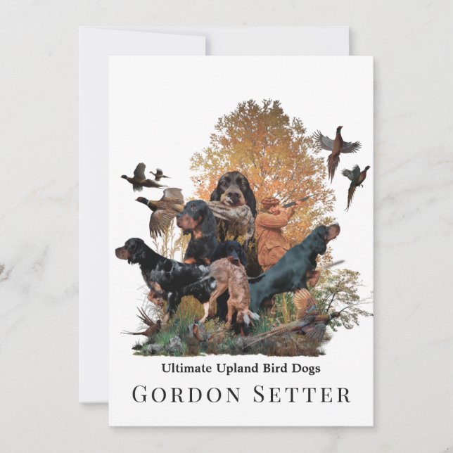Gordon Setter,hunting season Invitation (Front)