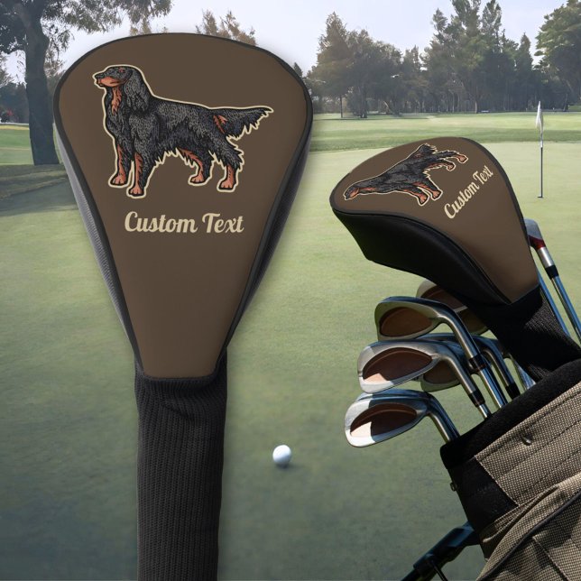 Gordon Setter Illustration Golf Head Cover (Creator Uploaded)