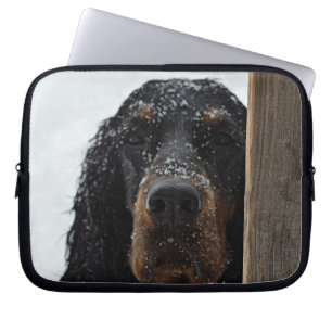 Gordon Setter in Winter Laptop Computer Sleeve