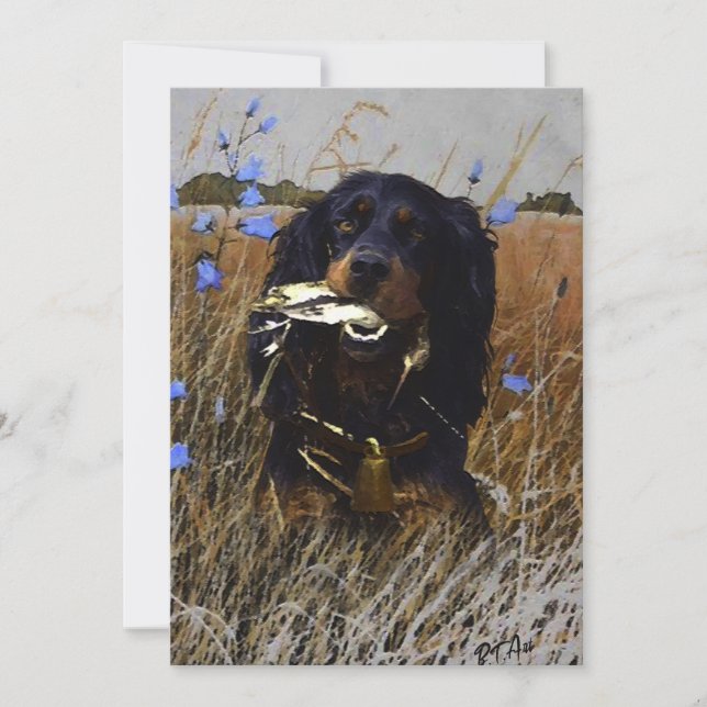 Gordon Setter    Invitation (Front)