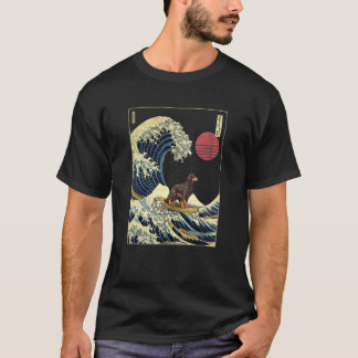 Gordon Setter Japanese Kanagawa Wave Surf Dog 1 T-Shirt